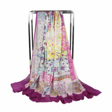 Fashion Printing chiffon lace scarf Square Scarf